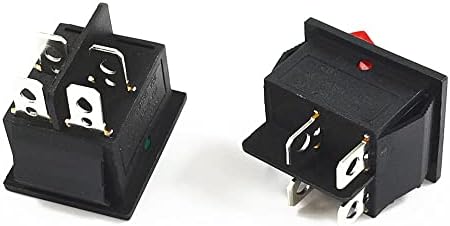 Dfamin Latching Rocker Switch Switch Switch I/O 4 пинови со светлина 16A 250VAC 20A 125VAC KCD4