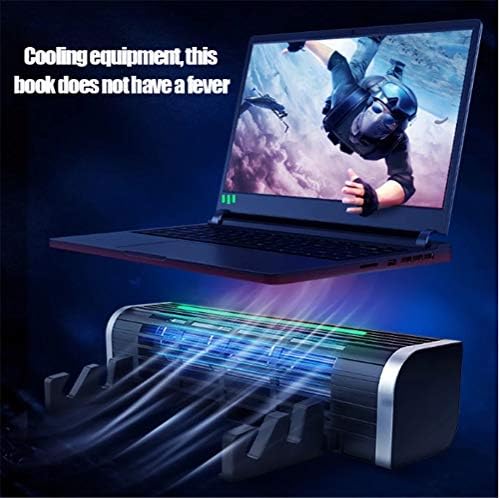 QONBV Основен лаптоп лаптоп лаптоп ладил за ладење Стенд брзина RGB прилагодлив лаптоп за игри/таблет/телефонски ладилник на подлогата на подлогата