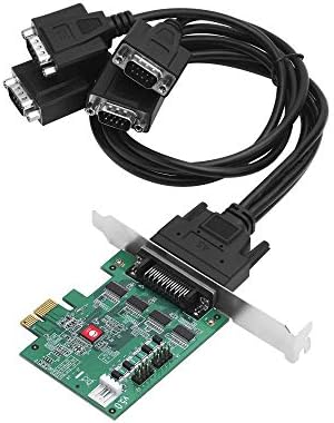 SIIG DP CyberSerial 4S PCIe, 16550 UART, Baud Стапки до 921Kbps, PCIe 2.0 x1 ДО 4X RS-232 Машки 9-pin DB9, RS-232 5v Или 12v Моќ,
