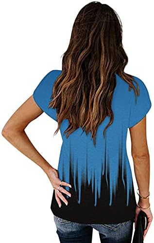 Тинејџерски девојки графички графички опуштени врвови против врвови на вратот маички кратки ракави есен летни врвови облека трендовски трендовски