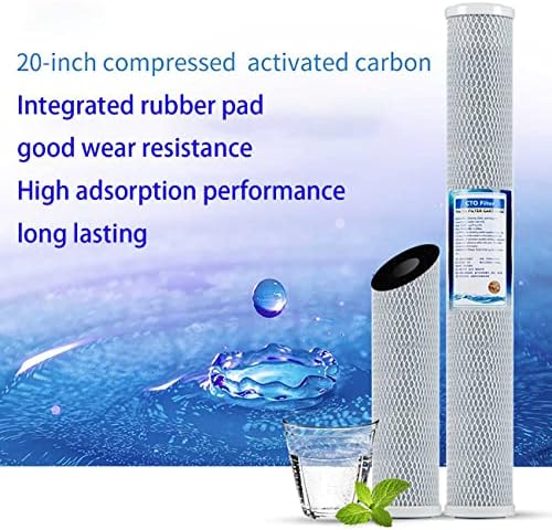 Tanger 4 -Pack Universal 20 -инчен јаглероден блок на вода филтер за филтрирање Компресиран активиран филтер за јаглерод - Заменски