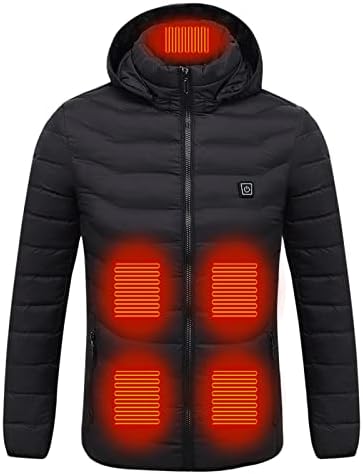 ZCVBOCZ загреана јакна за мажи и жени плус големина загревање на отворено топло ветерно јакна моден патент за греење на патент 2022