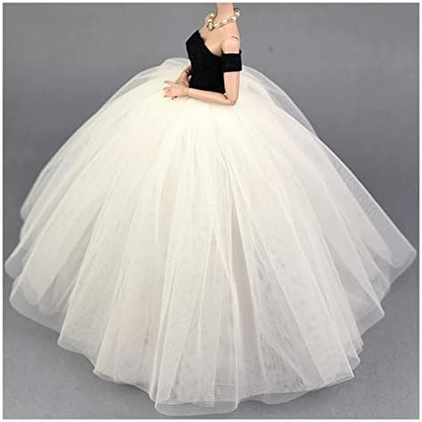 Huieu нов 30см моден костум за фустан од кукли елегантна дама венчаница за облека за фустани за кукли за 1/6 bjd кукли фустани подарок