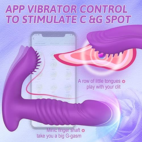 Контролирано со далечинско и апликација контролиран g Spot Vibrator со јазик со треперење - Тина, носени сексуални играчки со вибратор