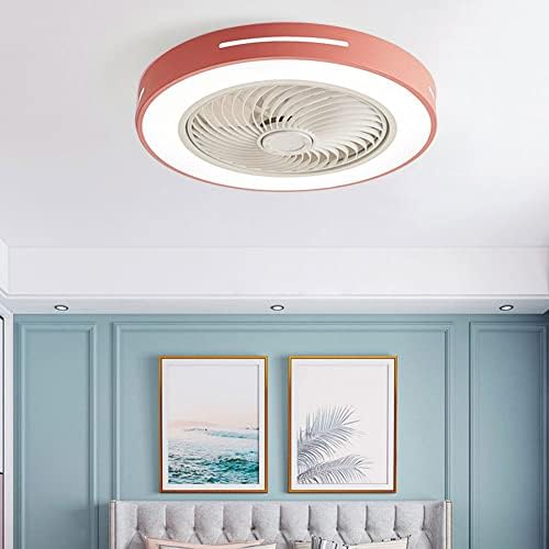Ibalody 18in Nordic Mini Fan Light 60W LED затемнети тавански светла со вентилатор спална соба дневна соба таванот лиги осветлување