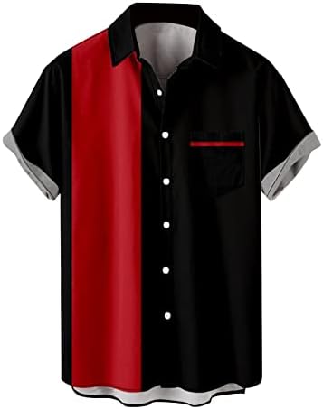Плус големина хавајска кошула за мажи летни маици со краток ракав, случајно копче надолу кошули со фустани на плажа лабави вклопувани