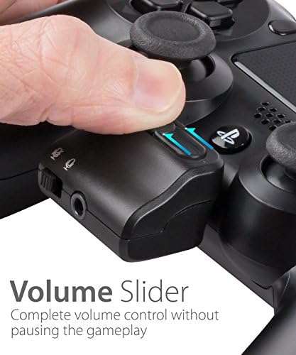 Аудио контрола на слушалките за контролорот PS4 DualShock, Fosmon [Лизгач за волумен | MIC MUTE] 3,5 mm TRRS Jackек компјутер за игри со слушалки