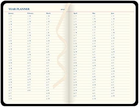 Неделен планер за икони со лет, 12 месеци, јануари до декември 2022 година, недела на преглед, големина на книга, 8,25 x 5,625, црно