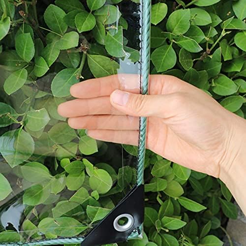 ZWYGXL ПВЦ завеса за дожд, платно тарпс стаклена градинарска обвивка јасен лист за издржлива отпорност на солза 23 големини