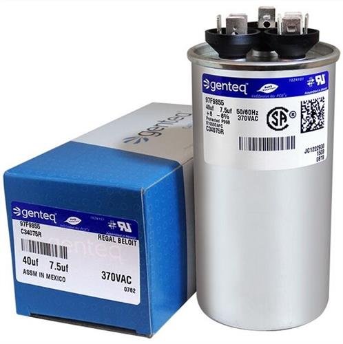 Nordyne/Intertherm/Miller 620888-40 + 7,5 UF MFD 370 Volt VAC Genteq замена на тркалезна двојна кондензатор