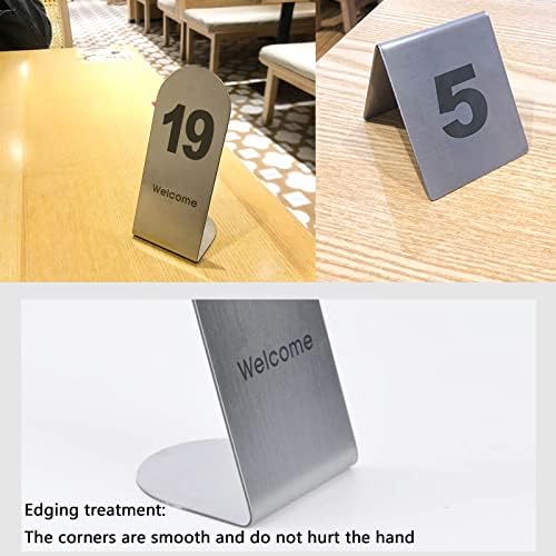 V3VOGUE табели со табели со не'рѓосувачки челик знаци на знаци - широко користени во ресторани, барови, забави, картички за
