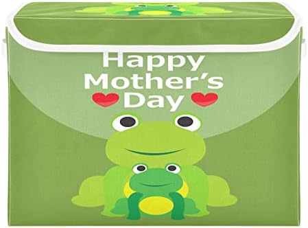 Крафиг Среќен Ден На Мајката Животинска Жаба Преклоплива Кутија За Складирање Голема Коцка Организатор Корпи Контејнери Корпи Со Капаци