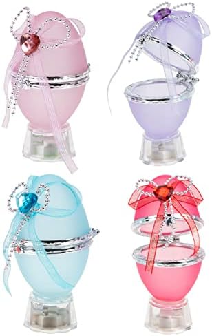 Alipis 8pcs роденденски сјај со шарки за подароци блиц игра девојки украс играјќи фенерче јајца декорација на сјајни украси на