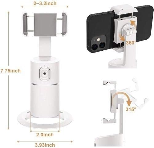 Застанете и монтирајте за Motorola Moto G6 - PivotTrack360 Selfie Stand, Pivot Stand за следење на лицето за Motorola Moto G6 - Зимско