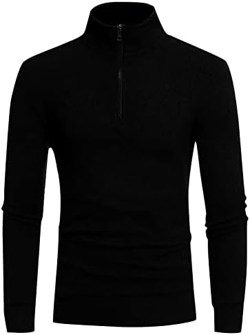 Менски спортски кошули 1/4 Поштенски патент со долг ракав руно наречен тренинг на тренингот врвови за џемпери