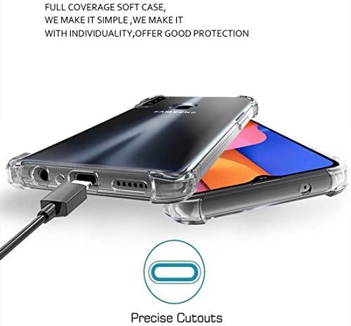 Ософтер За Случајот Samsung Galaxy A20S Јасни Проѕирни Армирани Агли TPU Флексибилен Капак На Мобилен Телефон За Апсорпција На Удари
