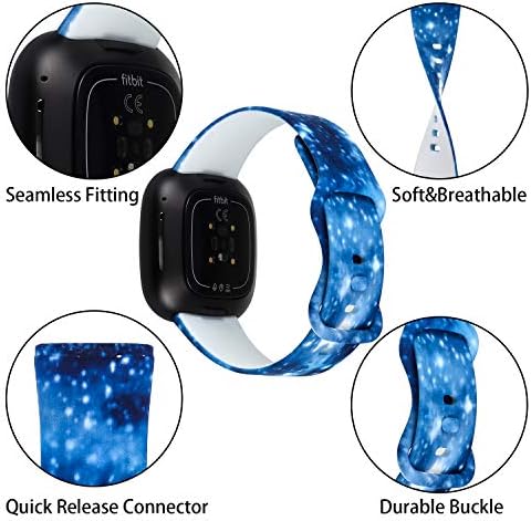 Honecumi Компатибилен со Fitbit Sense 2/ Fitbit Sense Bands/ Fitbit Versa 4/ Fitbit Versa 3 Заменски часовник за часовници лента за мажи,
