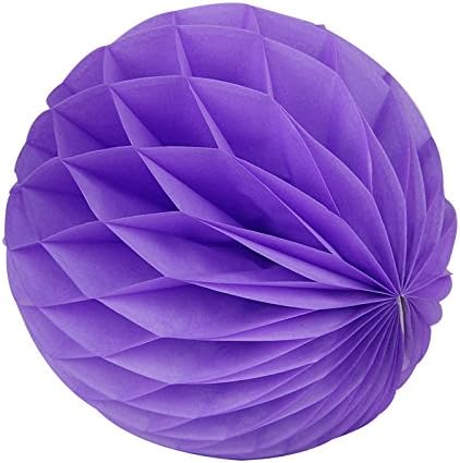 Баба 5 парчиња пурпурна хартија фенер саќе топки ткиво на ткиво пом забава свадба виси декорација