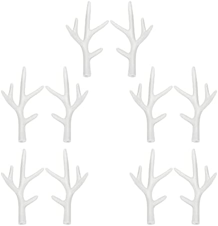 Pretyzoom Deer Antlers костум 5 пара мини антлер украси DIY мини пластични елени од елк козмејски животни рог декор свадбени венчавки