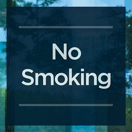 CGSignLab | Без пушење -Базична морнарица Влечење на прозорецот | 24 x24