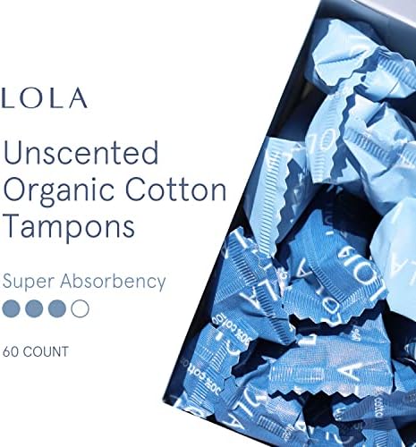 Органски памучни тампони Лола - Супер тампони, производи за женска хигиена, HSA FSA одобрени производи за женска нега