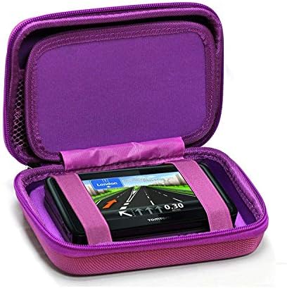Навитех Виолетова Тврда Гпс Кутија За Носење Компатибилна Со Гармин зумо 396 ЛМТ - С Сат Нав
