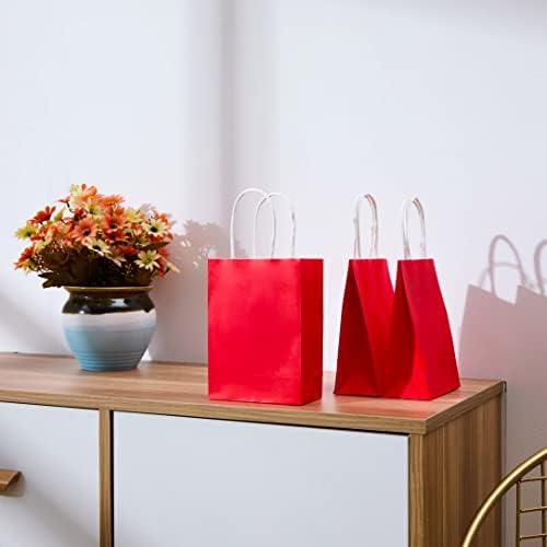 СОНЧЕВА боја 25 Парчиња 6 Мини Гуди Торби Мали Црвени Торби За Подароци Со Рачка За Забава/денот на Вљубените торби