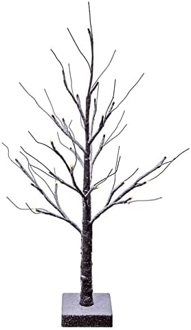 Викерман 3 'кафеаво замрзнато дрво од гранче, топло бело 3мм широки аголни LED светла