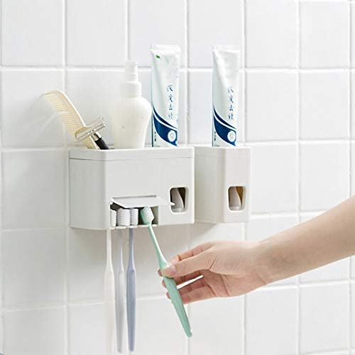 BKDFD Автоматски диспензерот за паста за заби за заби исцедете го wallидот монтирање додатоци за бања, прицврстувач за креативно креативно