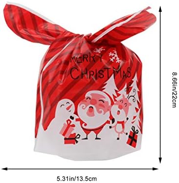 Hemoton Подароци за завиткување торби 150 парчиња зајак уво торба за бонбони Божиќно зајаче третираат торби добра торбичка пакет за завиткување