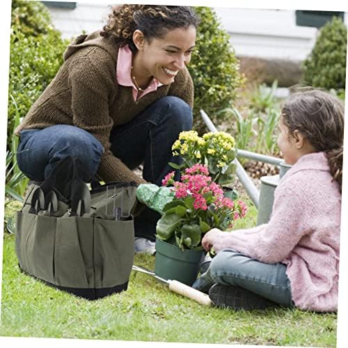 Комплет за градинарство Јардве, голем капацитет, мулти-џебна чанта со тешки алатки торбички платно торбички торбички градинарски алатки