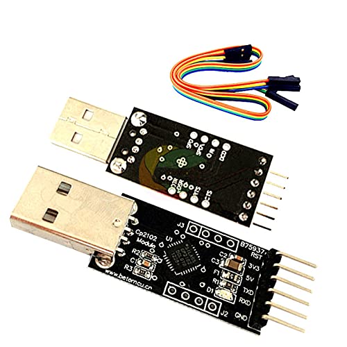 CP2102 USB 2.0 до UART TTL сериски модул за конектор за конвертор со 6 пини со 5 пински кабел за DuPont за Arduino