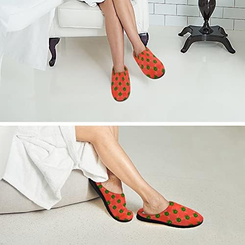 Смешна лубеница женски памук папучи лесни домашни чевли за домашни спални хотел во спа спална соба