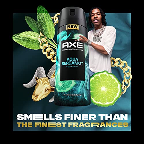 Колекција на фино мириси за мириси Премиум дезодоранс спреј за тело за мажи Аква Бергамот 3 брои со заштита од мирис од 72 ч и свежина