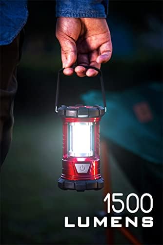 Фенер за кампување за кампување Tsukitac, 1500lm 3 светлосни режими за кампување со светлосен телефонски полнач LED компактни ламби, факел,