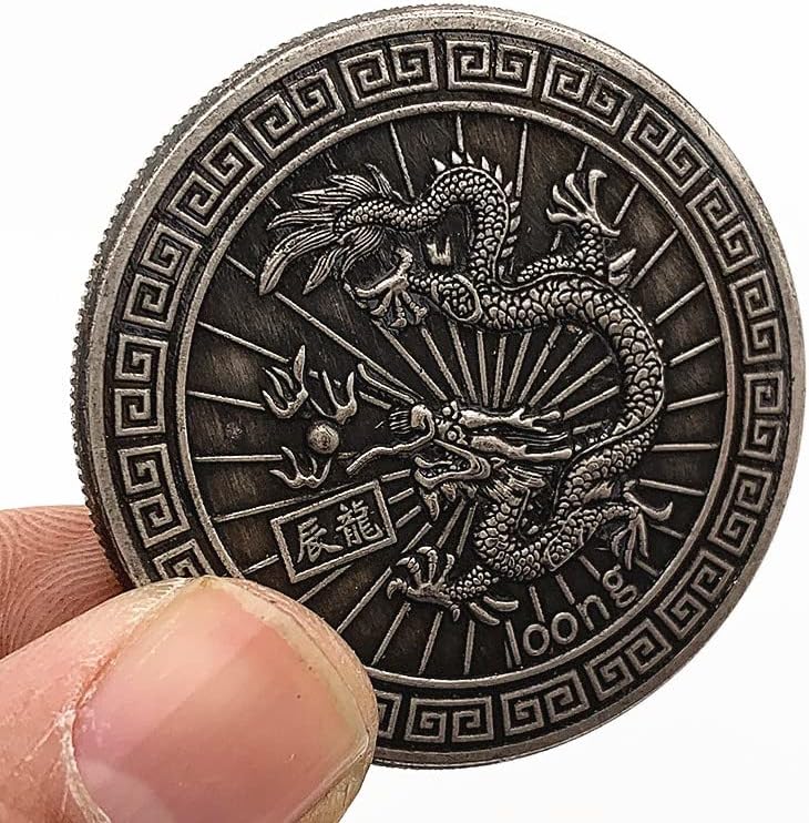 Кинески Зодијак Животински Змеј Месинг Стари Антички Сребрени Комеморативни Монети Колекција Бакарни Монети Озборувања Часовни Монети