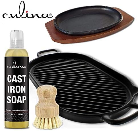 Кулина Леано Железо сапун &засилувач; четка | Сите Природни Состојки | Најдобро За Чистење, Нелепливи Готвење &засилувач; Враќање | За Леано