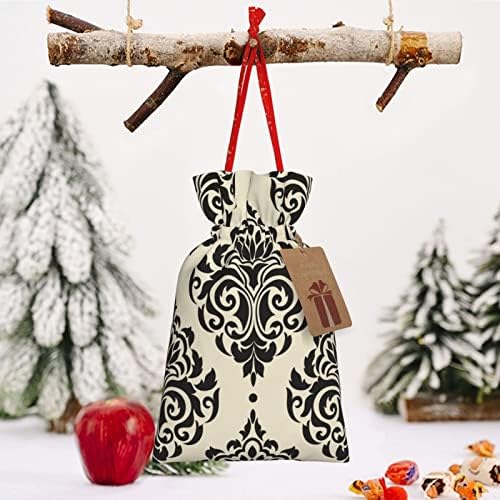 Жици Божиќни Торби За Подароци Дамаск-Гроздобер-Кралски Подароци Торби За Завиткување Божиќни Вреќи За Завиткување Подароци Торбички Средни