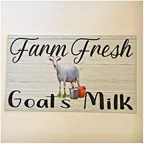Ningfei метал знак метал знак кози фарма свежо млеко знак wallидно плакета Ironелезно сликарство 8x12 инчи
