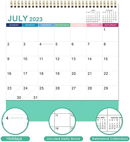 Календар За биро 2023-2024 - 18-Месечно Големо Биро/Ѕиден Календар, јули 2023 година-декември 2024 година, 9,8 Х 8,5, Големи