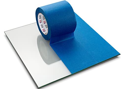 Широка лента со сини сликари, 4 инчи x 60 јарди, 3Д лента за печатење, лесно чисто отстранување до 21 ден, лента за маскирање