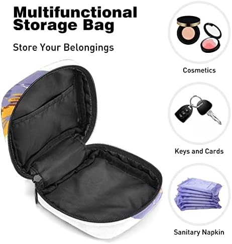 Санитарна торба за складирање на салфетка, менструална чаша торбичка преносна санитарна салфетка влошки кеси за складирање женствена
