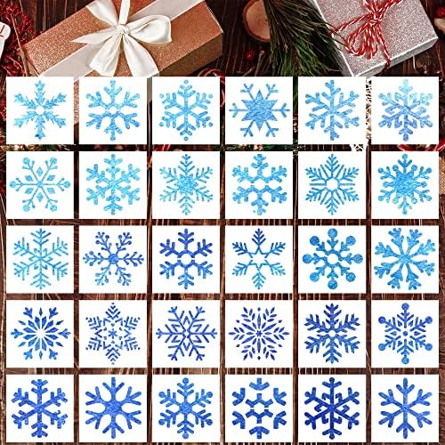 Божиќни матрици за снегулка за сликање шаблони за цртање на зимска снегулка за Божиќни картички/декор за порибување/елка