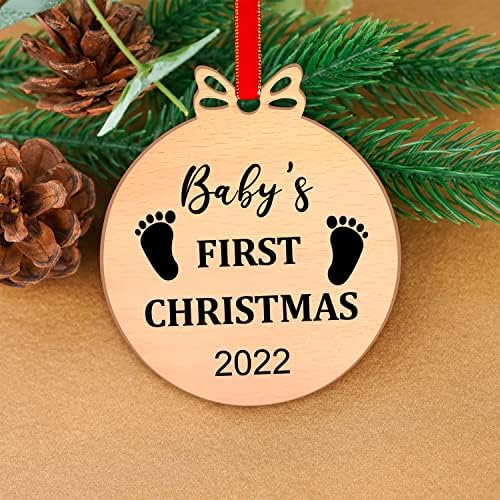 Првиот Божиќен украс на бебето Сариурос 2022 година, бебешки бебиња 1 -ви божиќни украси момче девојче, ново бебе Божиќни украси подарок,