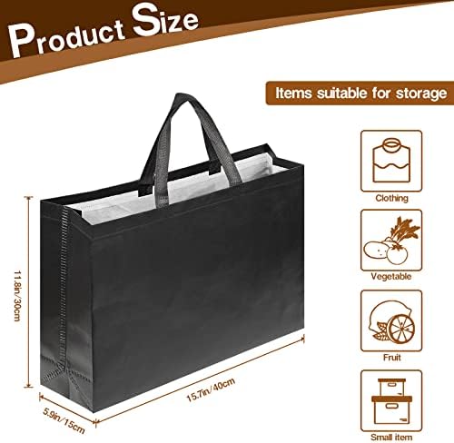 50 парчиња торба за еднократно користење, калилок силна ткаенина ткаенини торби за подароци, пластична преносна торба за тота за купување на малопродажни продавниц