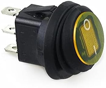 AXTI 1PCS KCD1 Тркалезен квадратен водоотпорен прекинувач за светло за вклучување на ламбата за прекинувач за прекинувач за напојување со 3pin