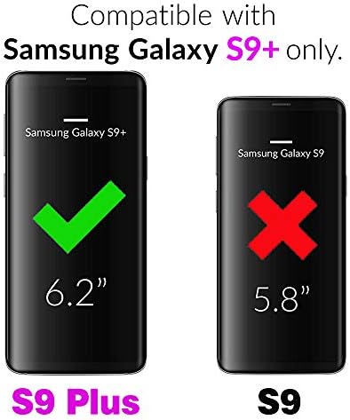Asuwish Компатибилен Со Samsung Galaxy S9 Плус Паричник Случај И Калено Стакло Заштитник На Екранот Флип Картичка Држач Стојат Мобилни Додатоци