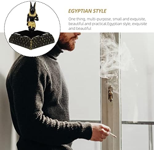 Ultnice гроздобер цигара од цигара со египетска фигура на кучиња, пушење пепел декоративна лента за пепел, фиока Фенг Шуи, украс за