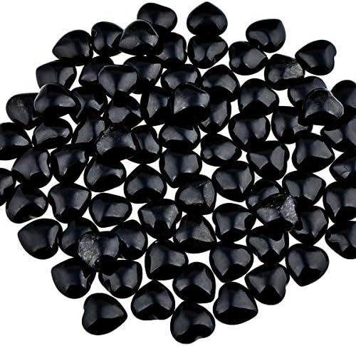 Sharvgun Black Obsidian Heart Coney Meditation Литотерапија, Декорација на срцето на Реики за лекување на природни кристали против