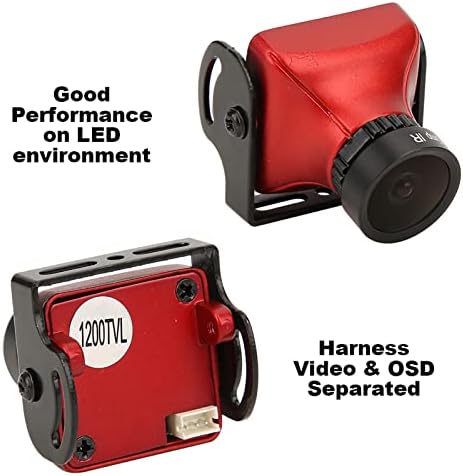 RC камера со висока дефиниција, DC 4,7-15V широк динамичен опсег FPV камера ноќен лет 1200TVL 25x25mm Целата временска адаптација за